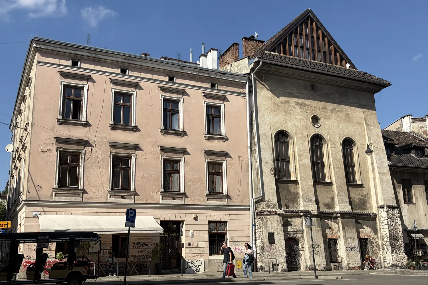 The High Synagogue at 38 Józefa St. in Kazimierz, Kraków - view from the street