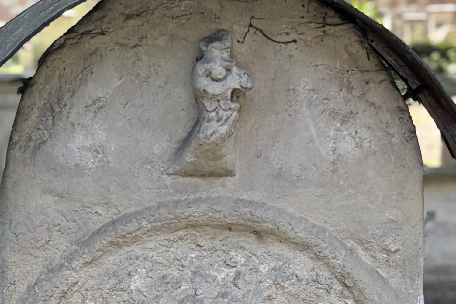 A Levite's ewer carved on a matzevah at the Remah Cemetery in Kazimierz